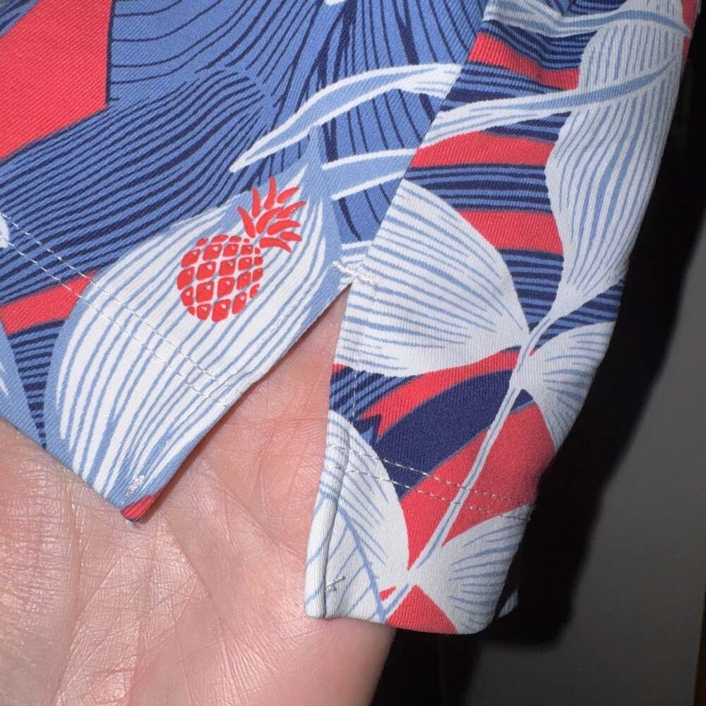 EUC TOMMY BAHAMA SZ L AUBREY ISLAND ZONE SKORT SKIRT BLUE WHITE ORANGE TROPICAL - Picture 4 of 11